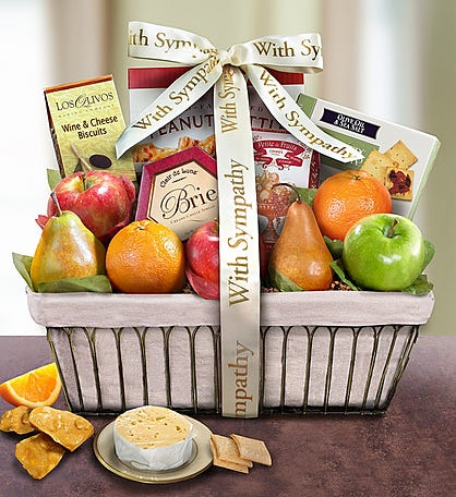 With Deepest Sympathy Fruit Gift Basket